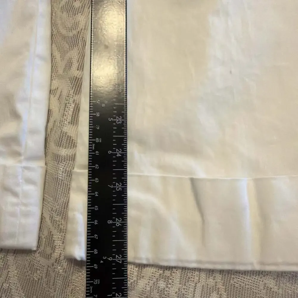 Sandro 10P White Stretch Twill Cropped  Cuffed WideLeg34/27Coastal Cottage Core